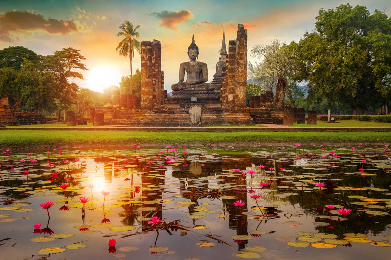 1280 Wat Mahathat Temple in the precinct of Sukhothai Historical Park shutterstock 638220802