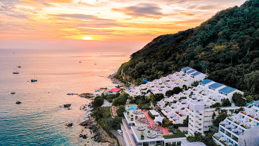 900 The Nai Harn Top View at sunset