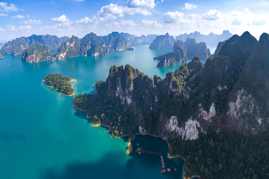 900 view Beautiful lake of Ratchaprapha dam Khao Sok shutterstock 1098221043